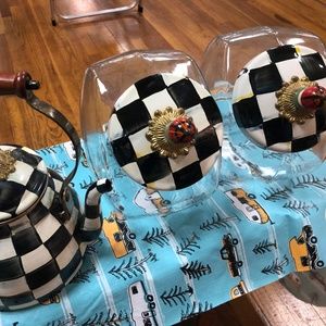MacKenzie Childs Set of 3 1-Teapot and 2-Cookie